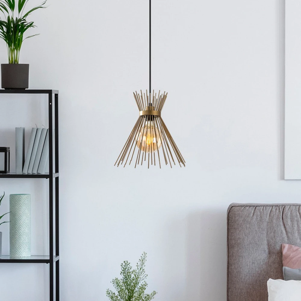 Plafonnier à lumière directionnelle Suspension Kirpi 3082 à 1 lampe Ø34cm or