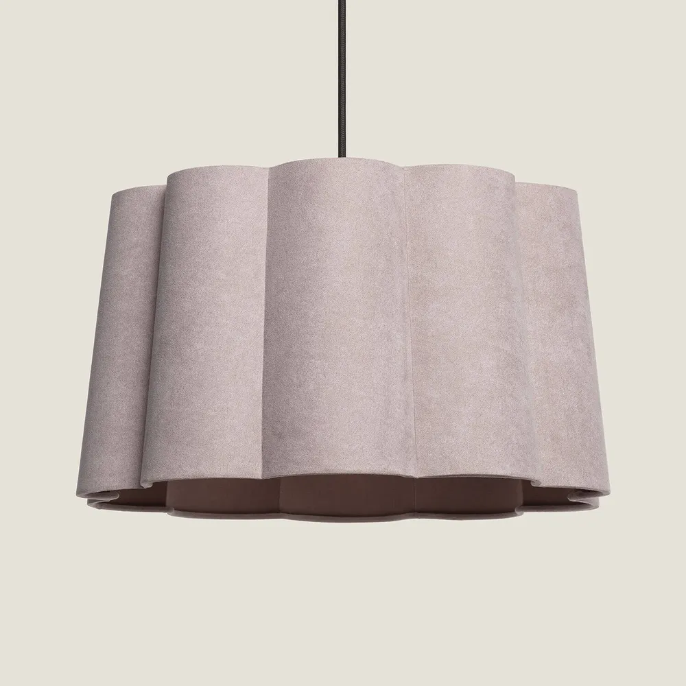 Plafonnier à lumière directionnelle Suspension LED Renatta en lin avec éclairage électronique intégré
