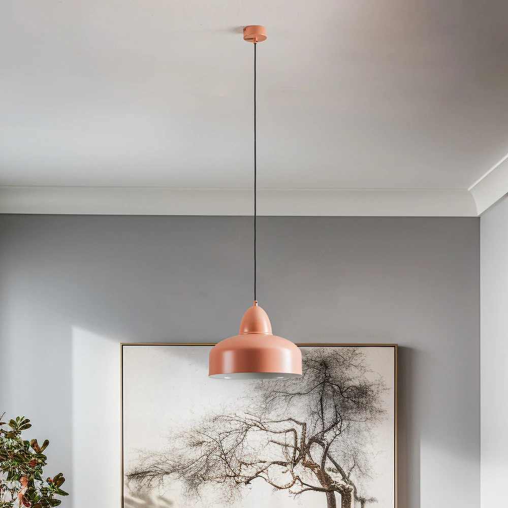 Plafonnier à lumière directionnelle Suspension Mille, à une lampe, corail