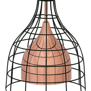 Plafonnier à montage sur rail Lampe suspension en métal cuivré / noir TRESA