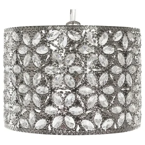 Plafonnier à suspension réglable Lampe suspension argentée SAJO