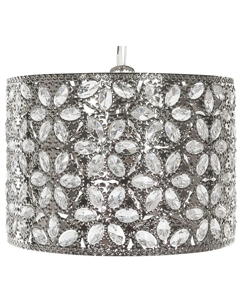 Plafonnier à suspension réglable Lampe suspension argentée SAJO