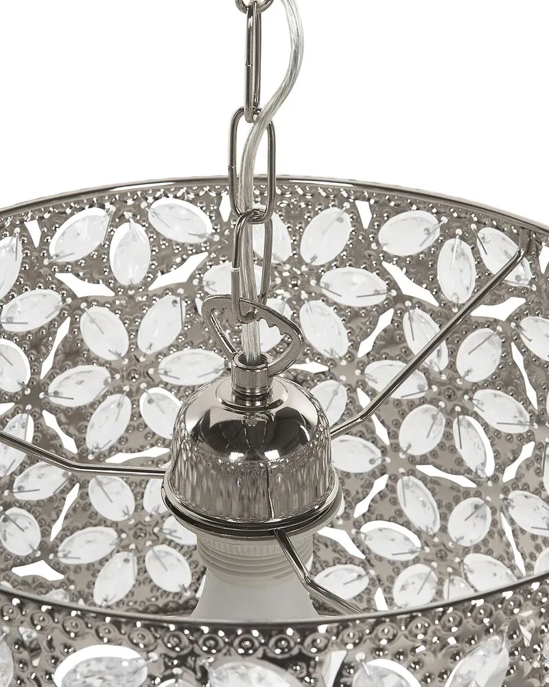 Plafonnier à suspension réglable Lampe suspension argentée SAJO