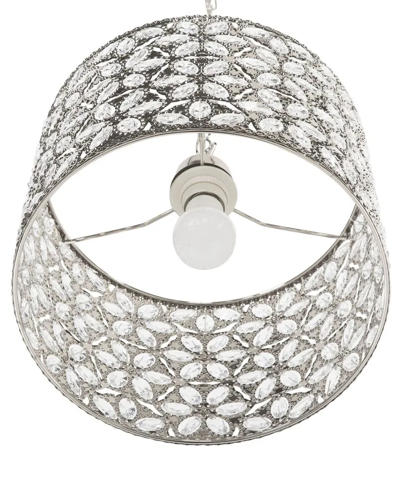 Plafonnier à suspension réglable Lampe suspension argentée SAJO
