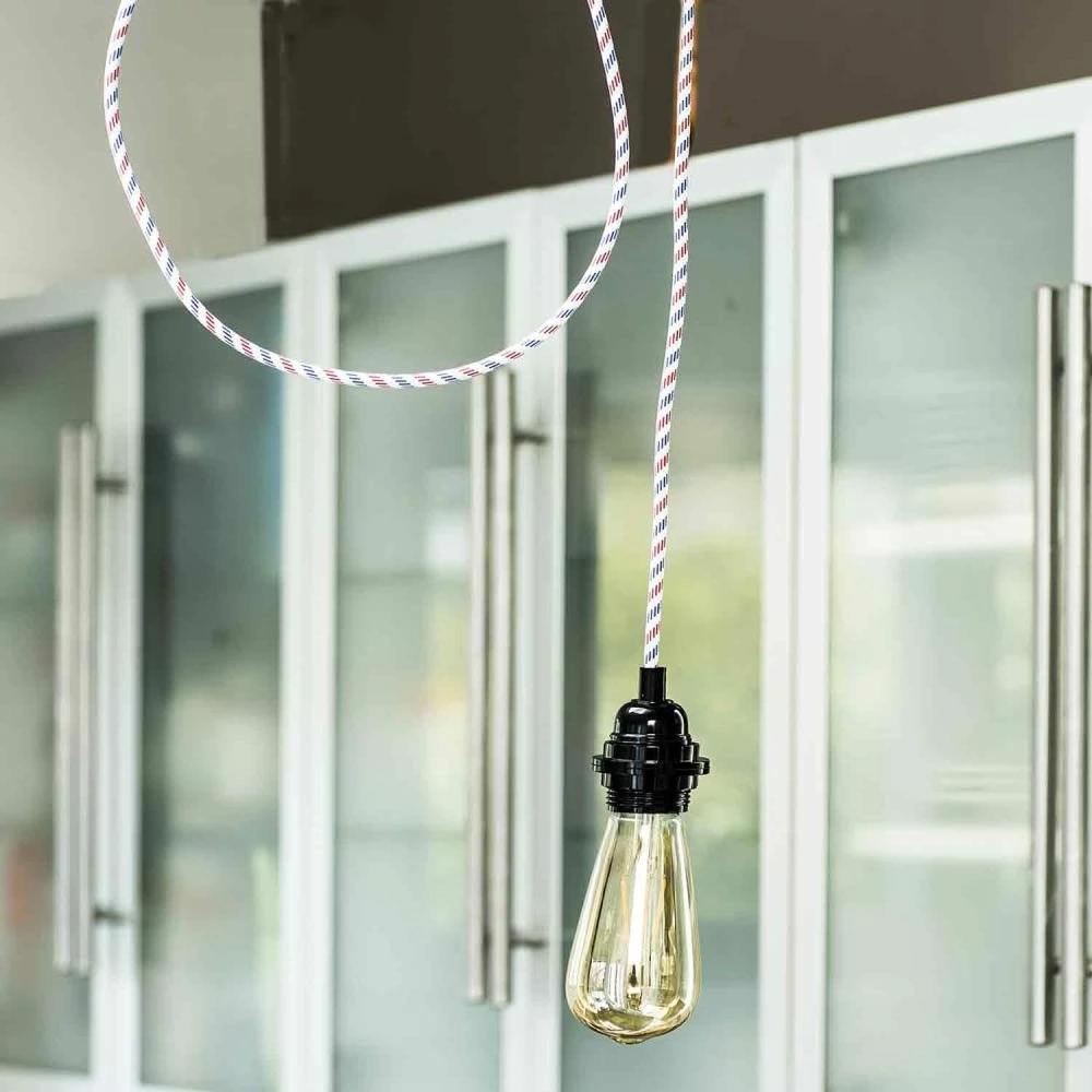 Plafonnier à suspension réglable Suspension hang luminaire 1 corde - coton édition limitée bastille
