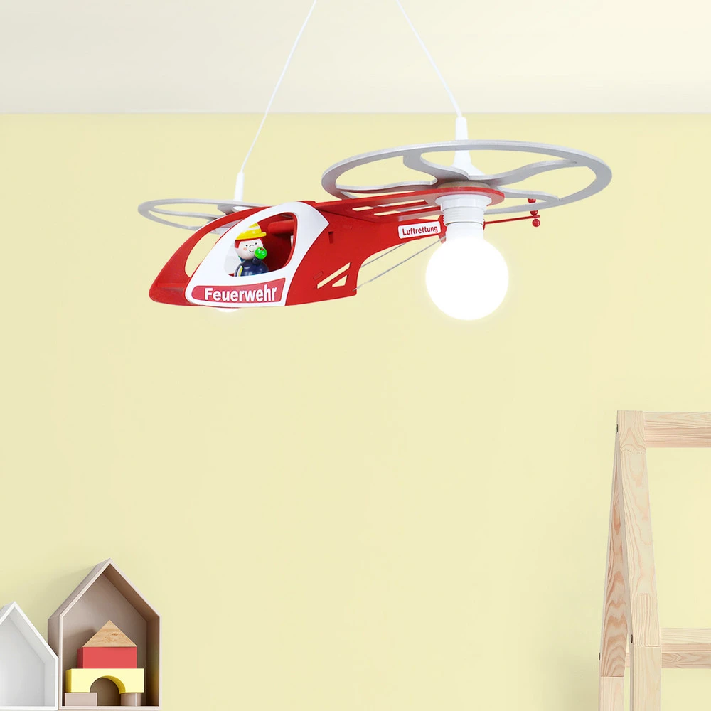 Plafonnier à suspension réglable Suspension hélicoptère Fred pour chambre d’enfant