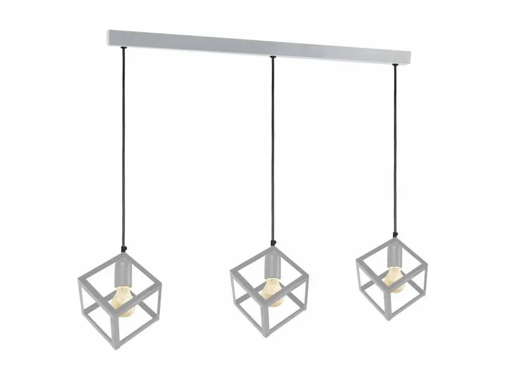 Plaque de plafond LED HEXAÈDRE - Lustre bar métal aluminium