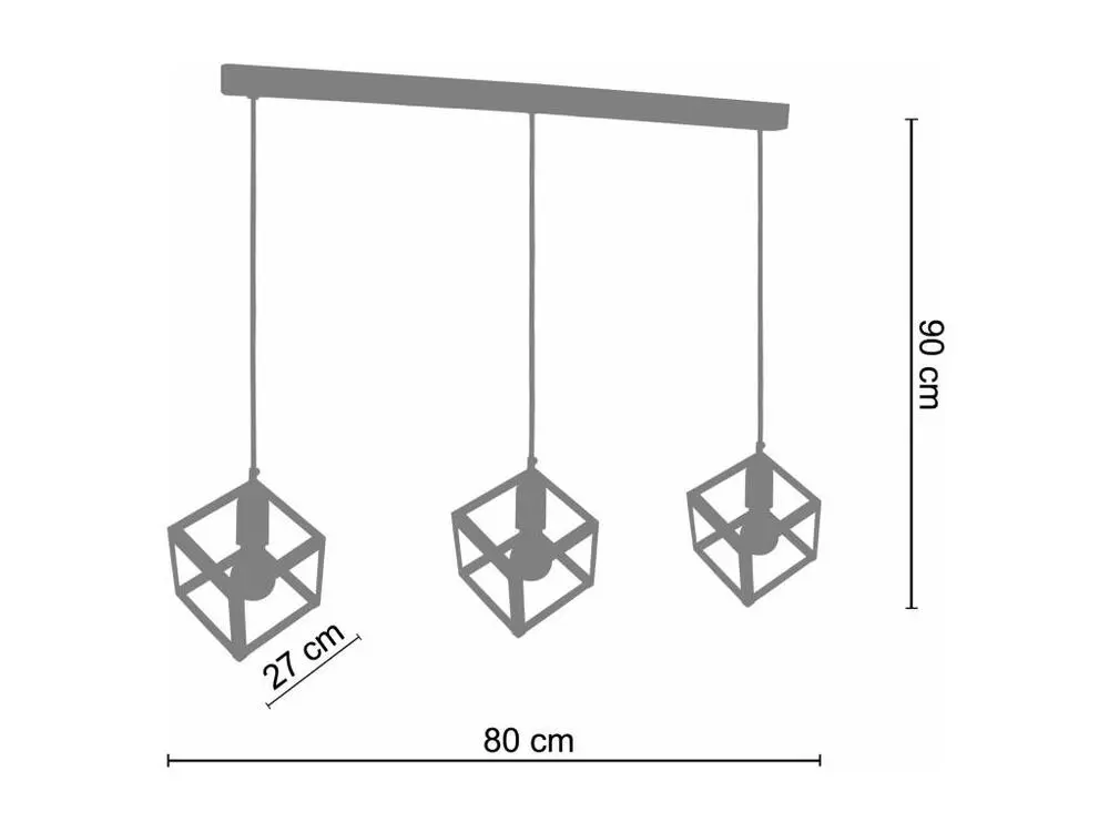 Plaque de plafond LED HEXAÈDRE - Lustre bar métal aluminium
