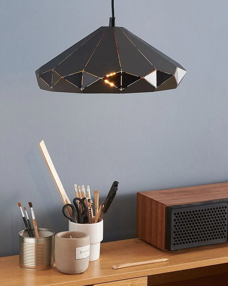 Plaque de plafond LED Lampe suspension noir NEVOLA