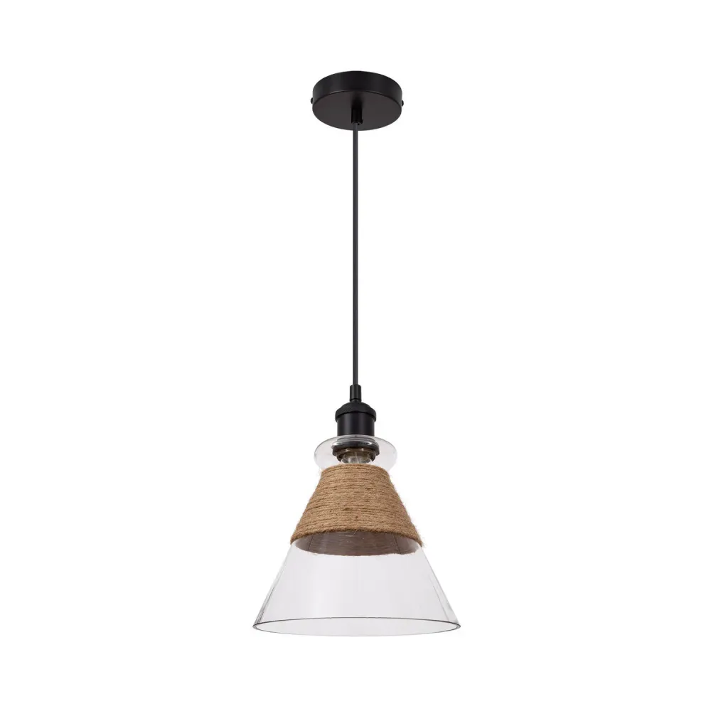 Plaque de plafond LED Lampe à suspension Royesa avec éclairage LED et abat-jour en verre