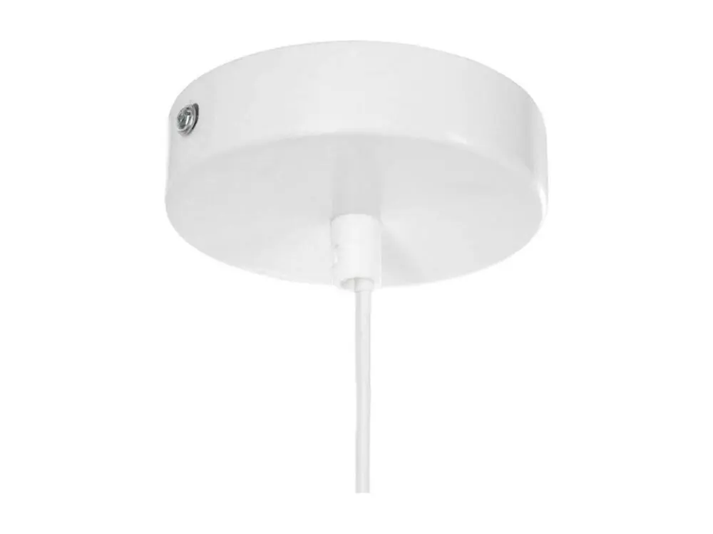 Plaque de plafond LED Luminaire Suspension en Bois et Métal Blanc D 32 cm