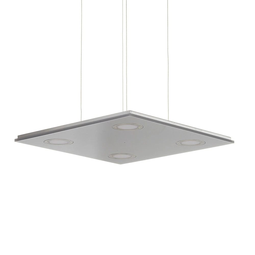 Plaque de plafond LED Suspension LED carrée Pano, métallique