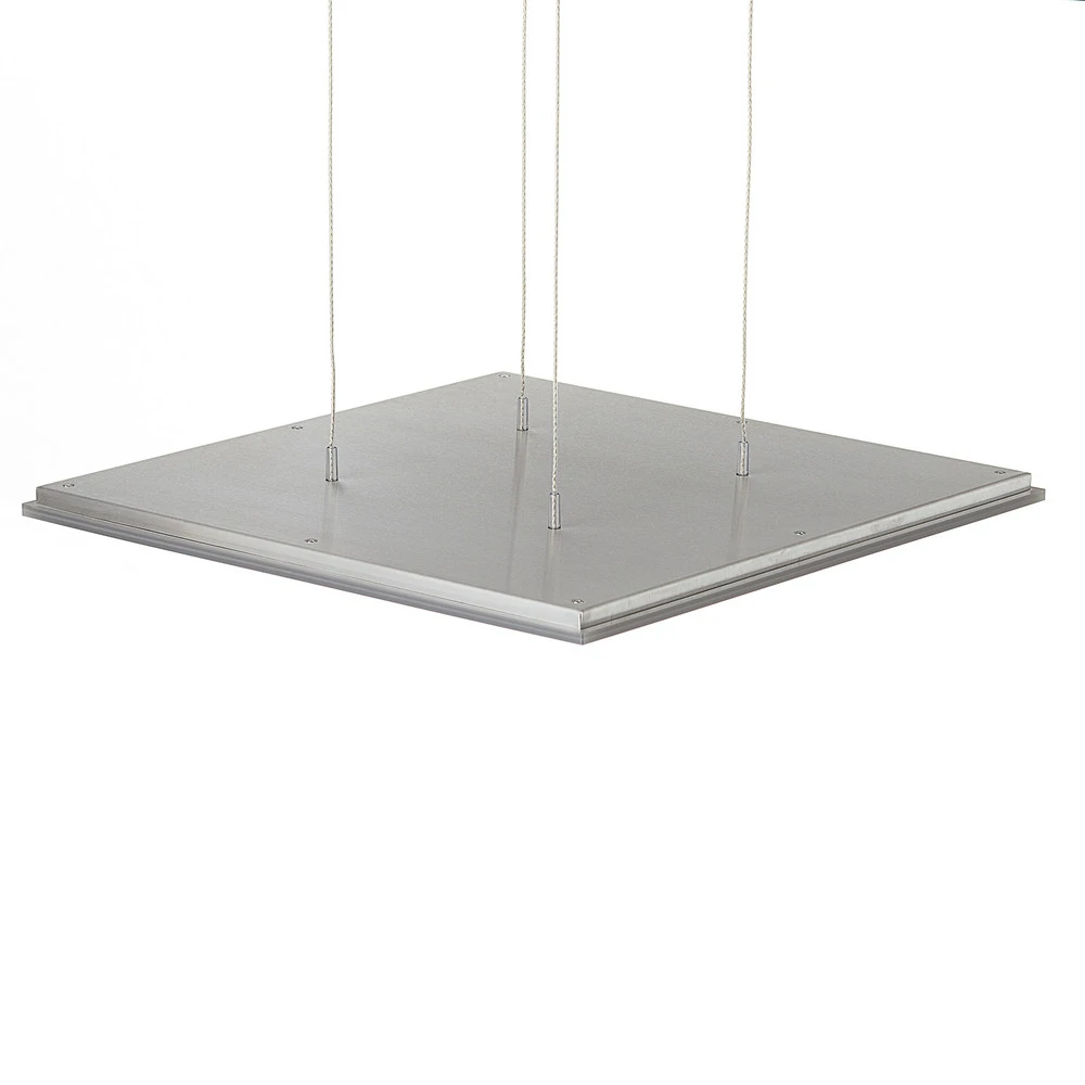 Plaque de plafond LED Suspension LED carrée Pano, métallique