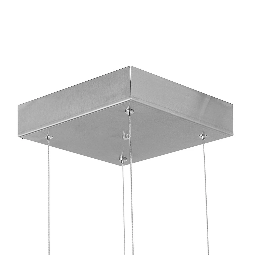 Plaque de plafond LED Suspension LED carrée Pano, métallique