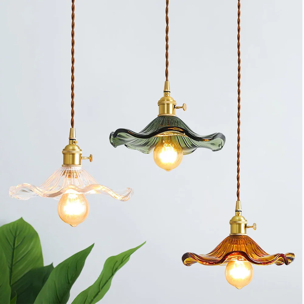 Plaque de plafond LED Suspension LED – Verre Translucide en Forme de Fleur d'Hibiscus, Design Élégant