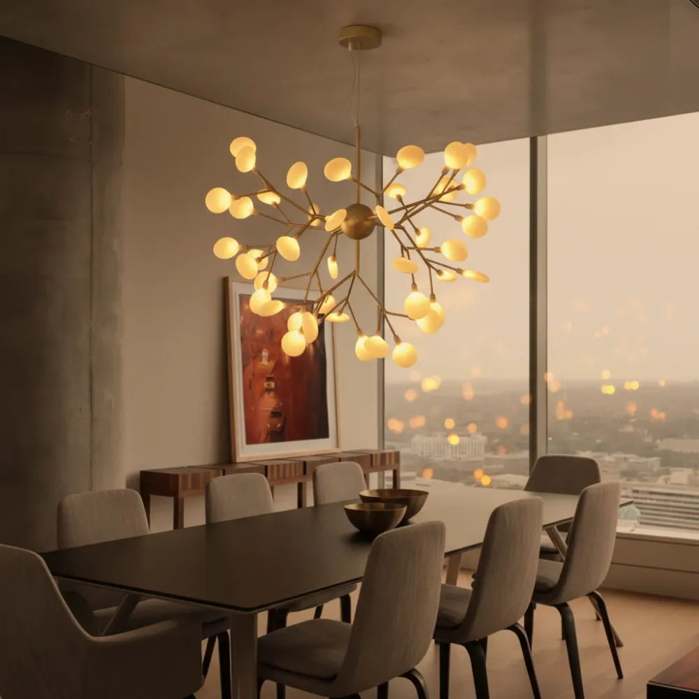 Plaque de plafond LED Suspension Luminaire Arbre | Lueur Sylvestre