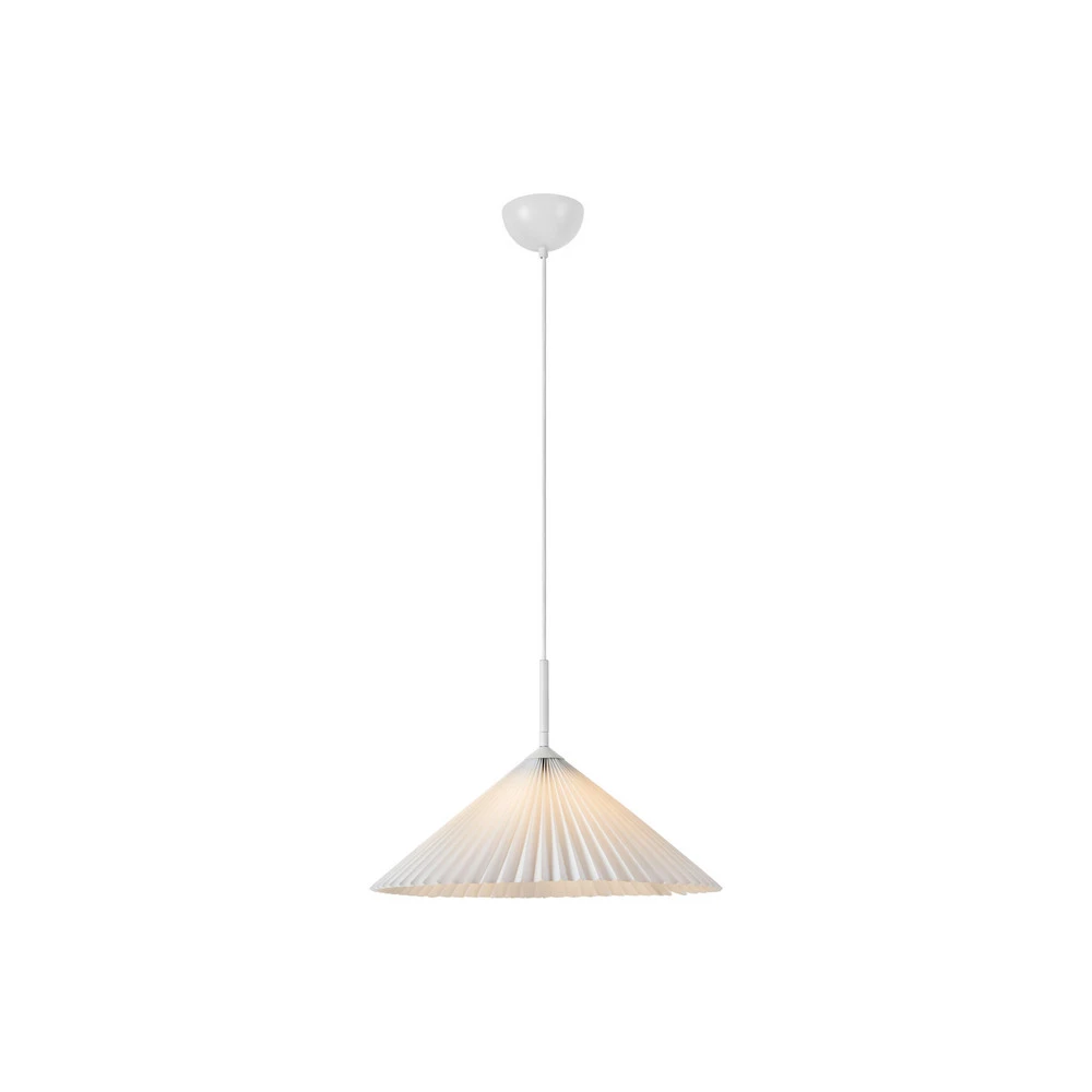 Plaque de plafond LED Suspension Plisado avec abat-jour plissé, blanche