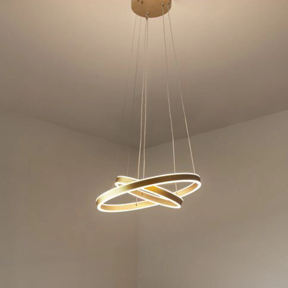 SLV One Doublement suspension LED, laiton, Ø 60 cm