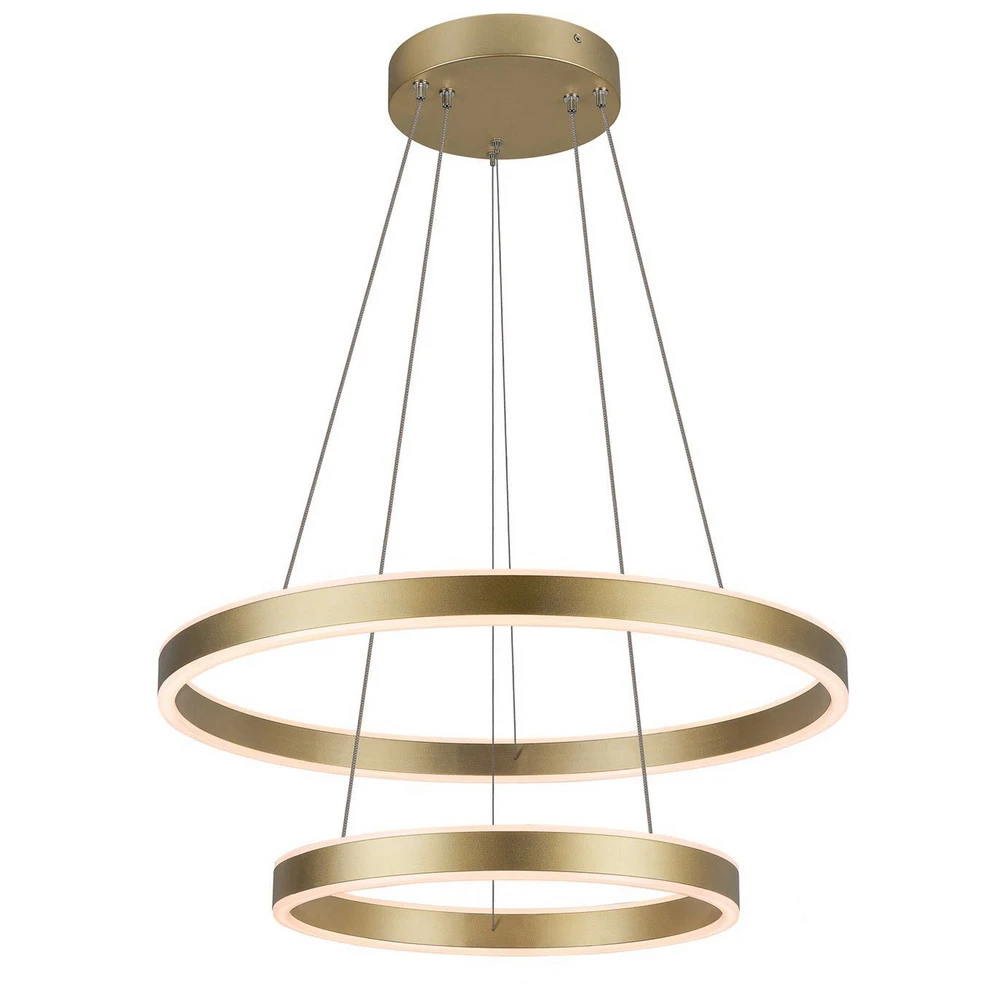SLV One Doublement suspension LED, laiton, Ø 60 cm