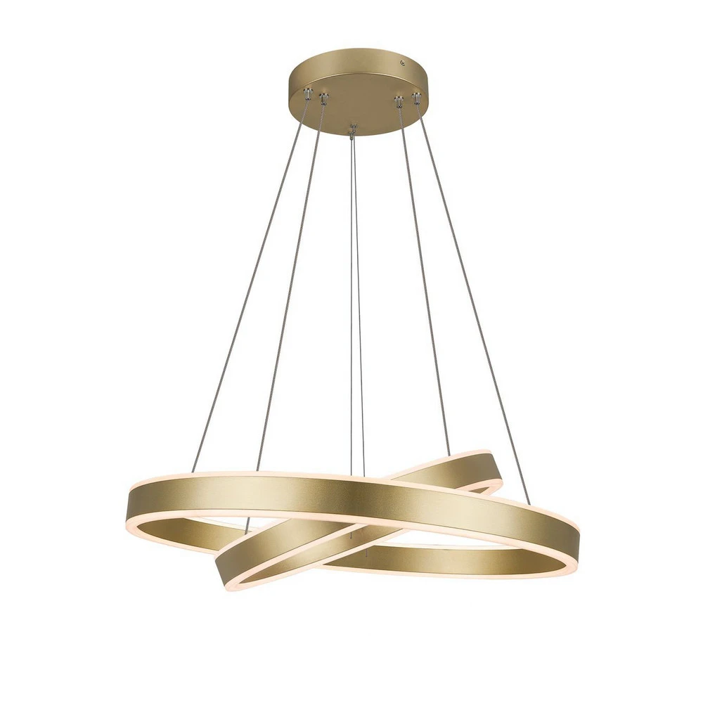 SLV One Doublement suspension LED, laiton, Ø 60 cm
