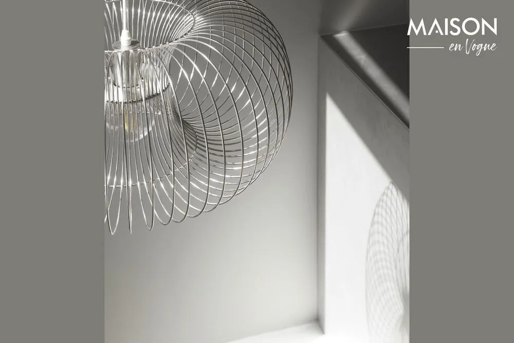 Suspension en acier argenté Coil Normann Copenhagen - 90cm - Installation Facile