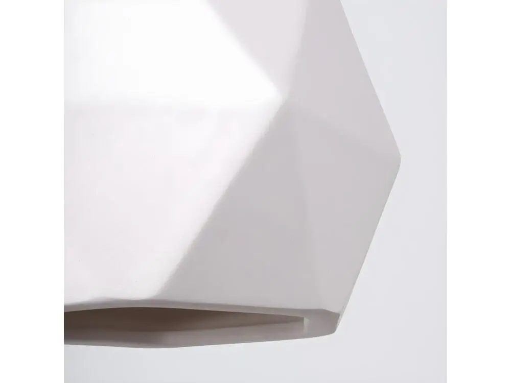 Suspension actuel en céramique - 1 sources lumineuses - L.20 x H.125 cm - blanc