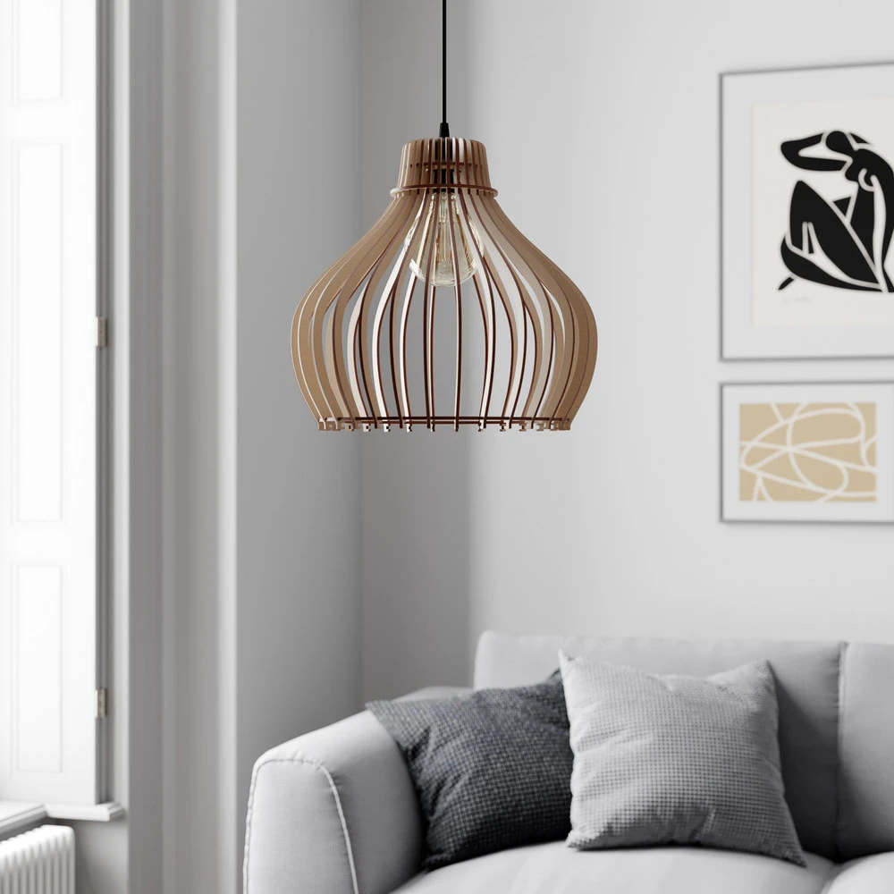 Suspension Barrel à 1 lampe, Ø 38 cm avec diffuseur opale
