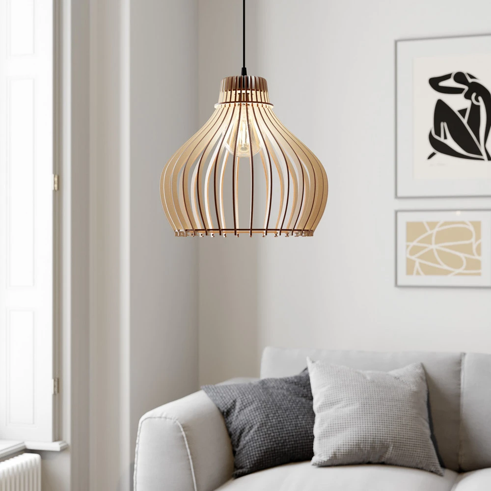 Suspension Barrel à 1 lampe, Ø 38 cm avec diffuseur opale