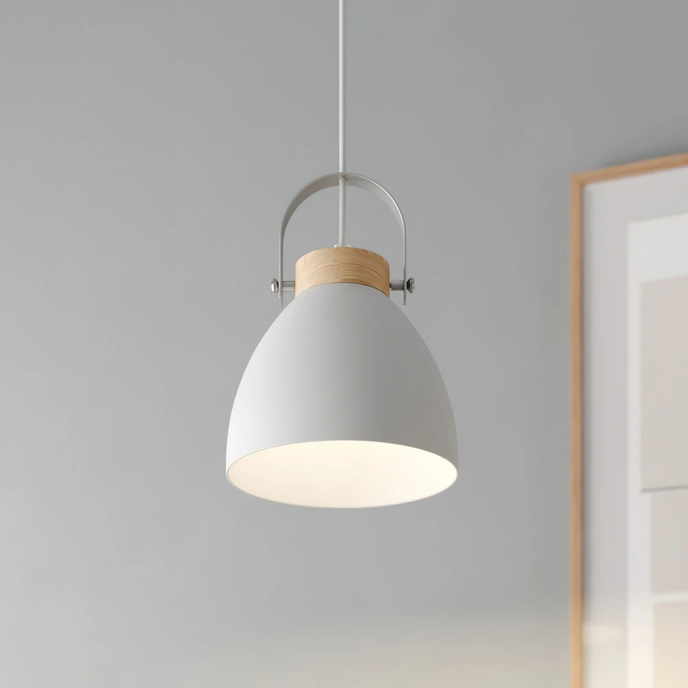 Suspension Bergen à une lampe, blanche | 4000K | lumière neutre