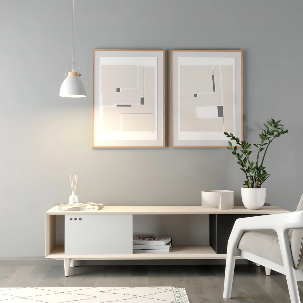 Suspension Bergen à une lampe, blanche | 4000K | lumière neutre