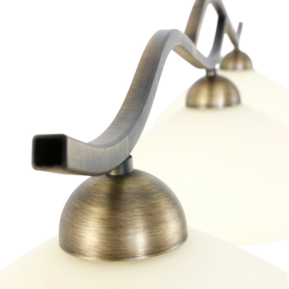 Suspension Capri à 3 lampes crème/bronze pour plafonds suspendus