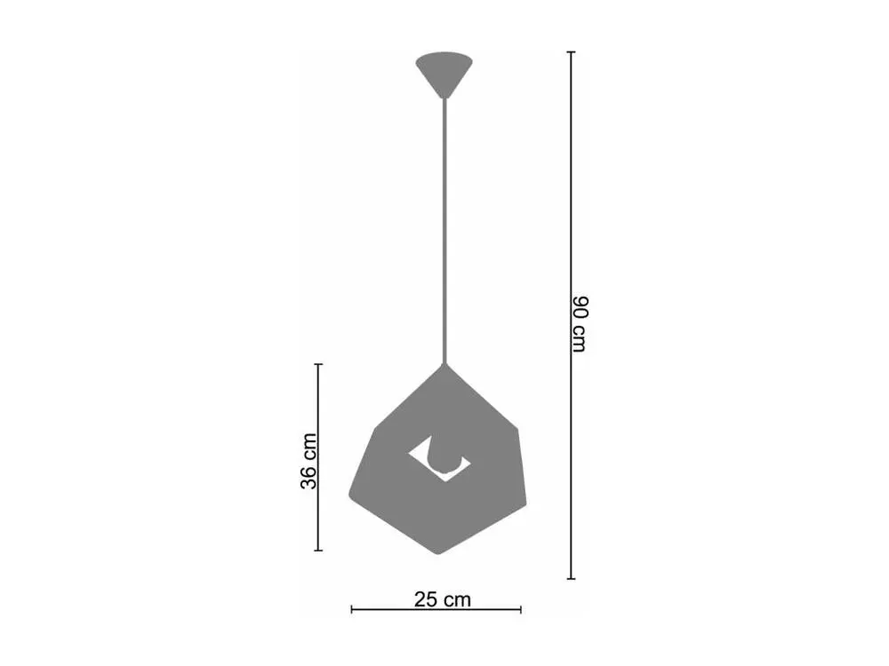 Suspension cube,diagonal filaire noir,coton bleu 100 cm. avec fixation réglable