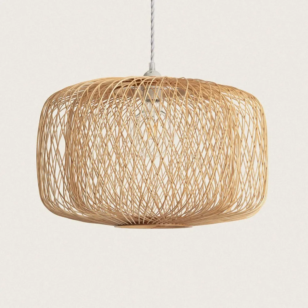 Suspension Dao Do en bambou avec éclairage LED intégré - Installation Facile