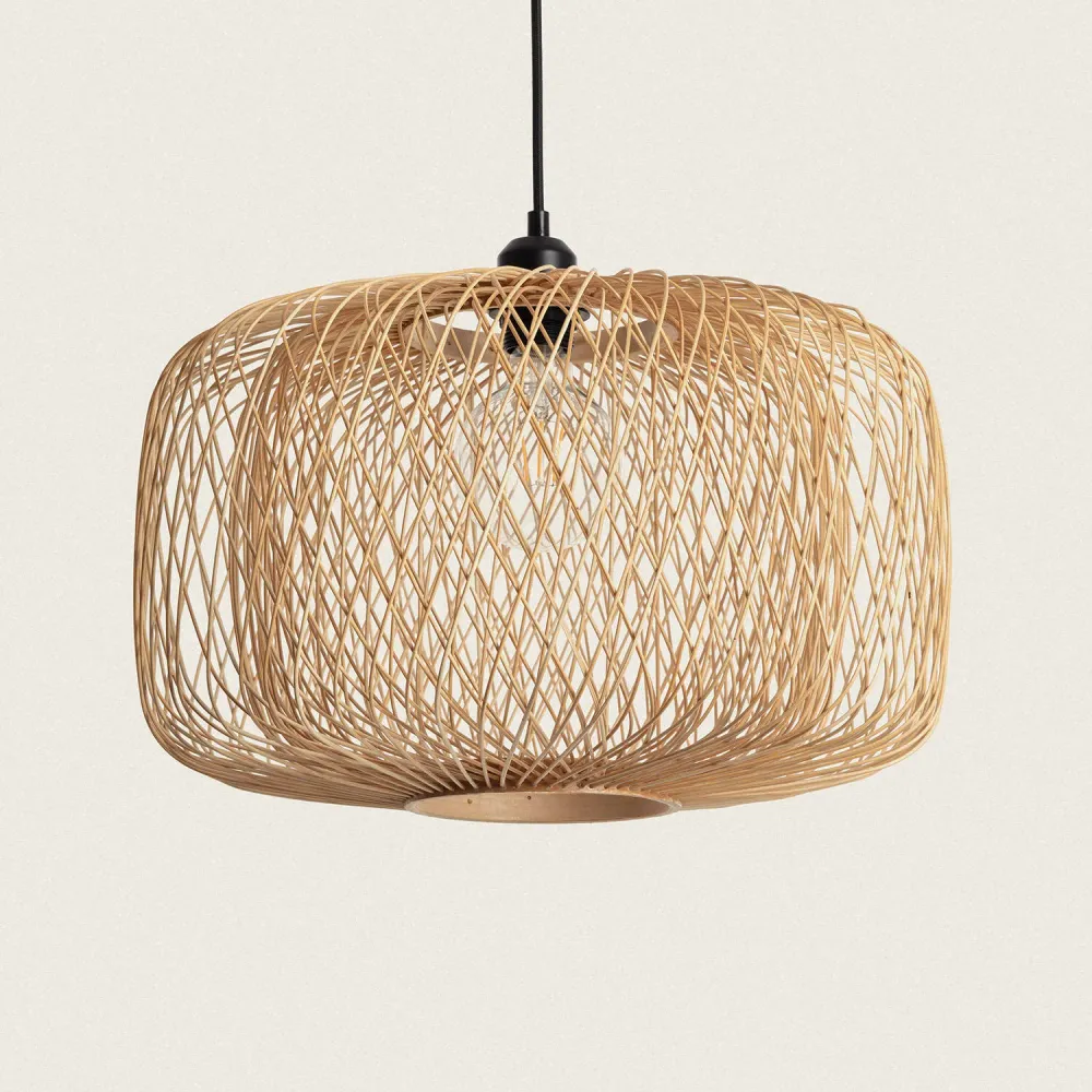 Suspension Dao Do en bambou avec éclairage LED intégré - Installation Facile