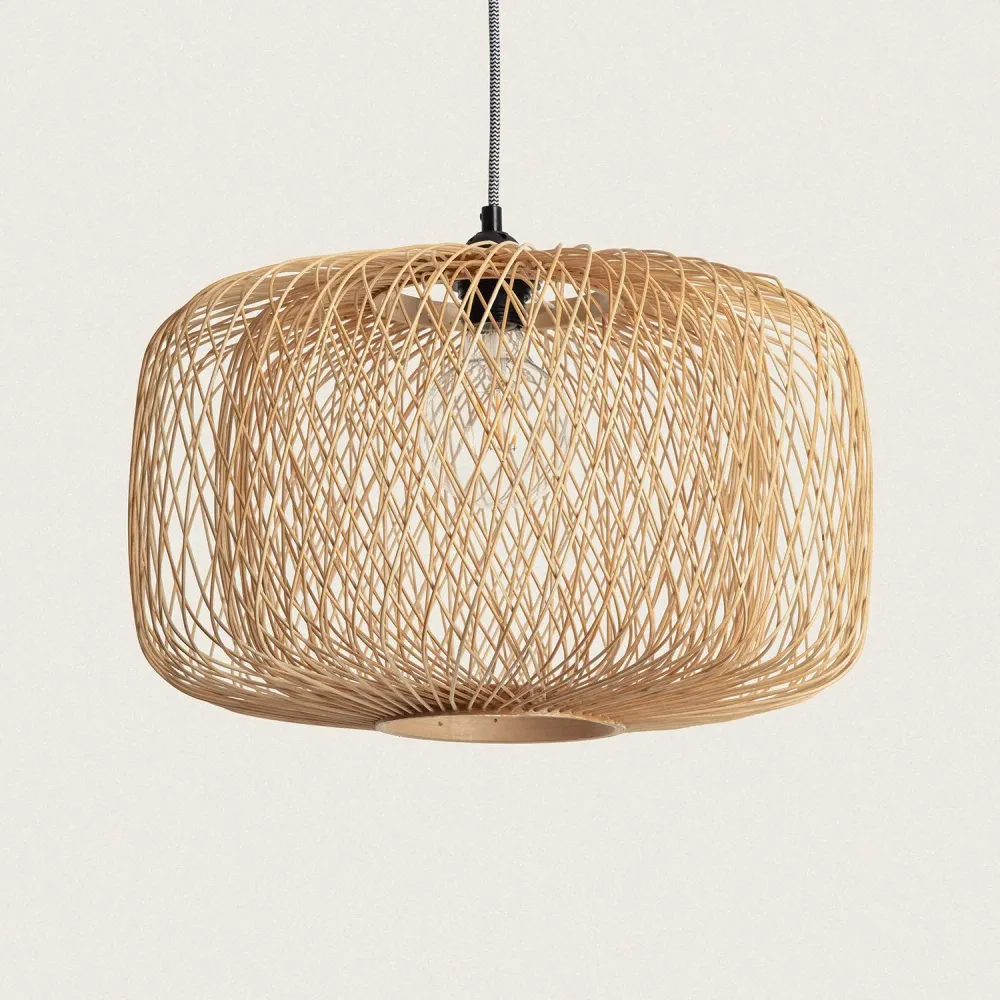 Suspension Dao Do en bambou avec éclairage LED intégré - Installation Facile