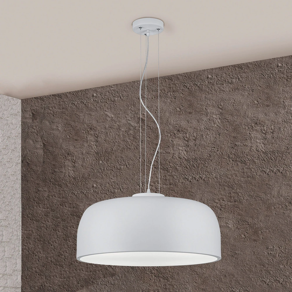 Suspension en demi-vasque Baron en blanc mat (Carré 30x30cm)