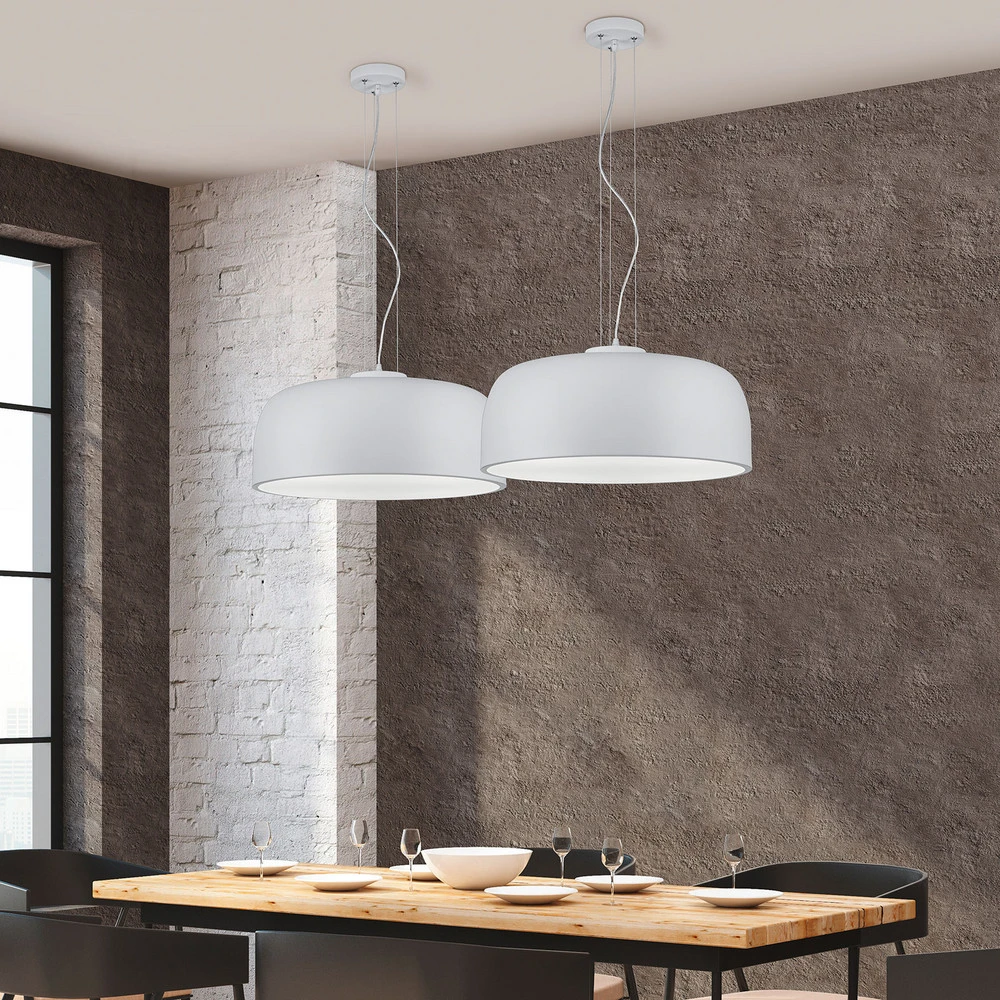 Suspension en demi-vasque Baron en blanc mat (Carré 30x30cm)