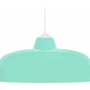 Suspension dôme métal bleu clair 70 cm.