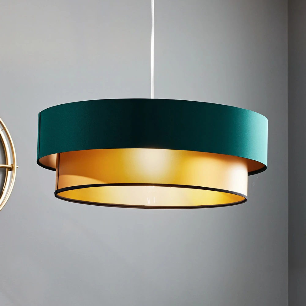 Suspension Dorina, vert/or Ø 60cm | 4000K | lumière neutre