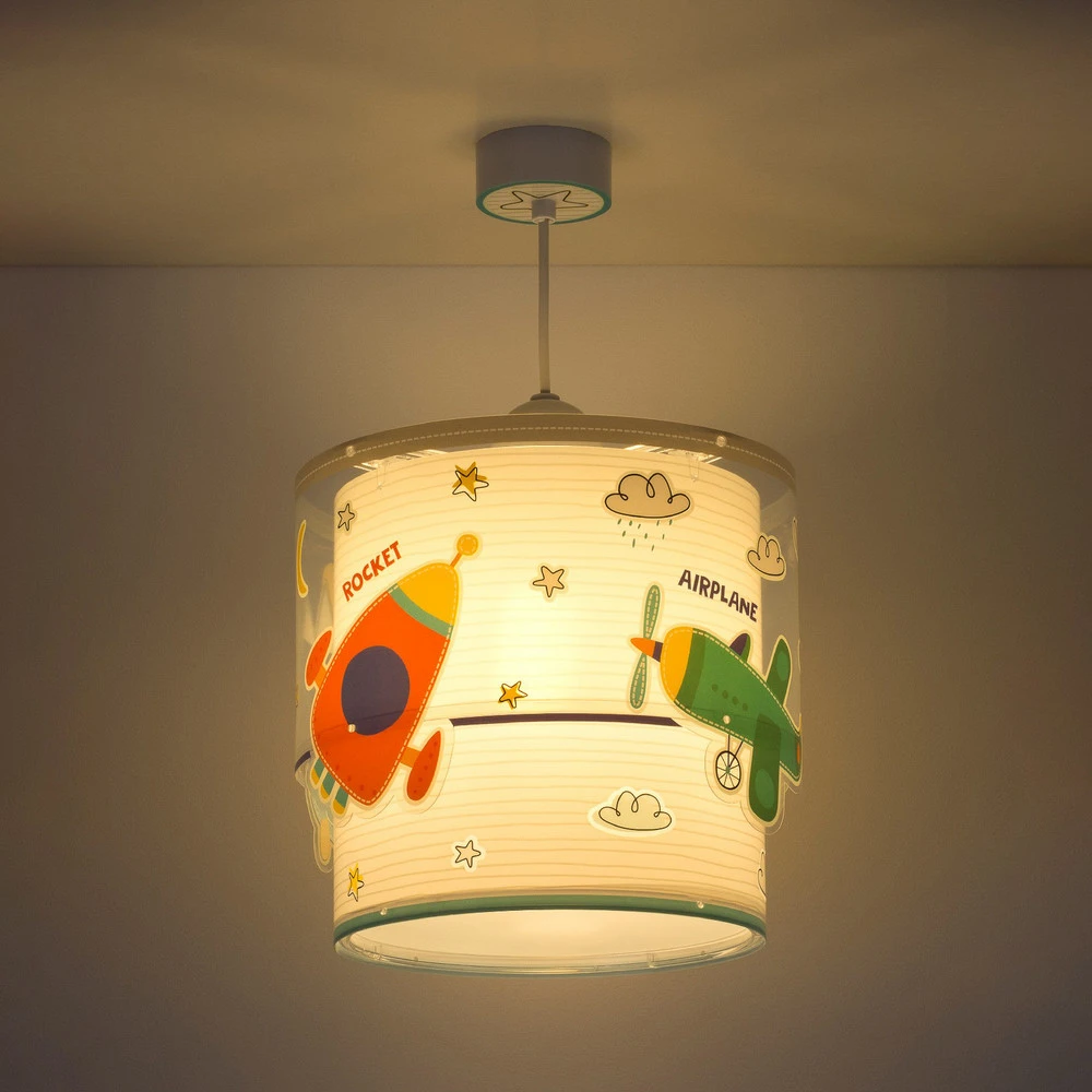Suspension enfant Baby Travel, 1 lampe en acrylique dépoli