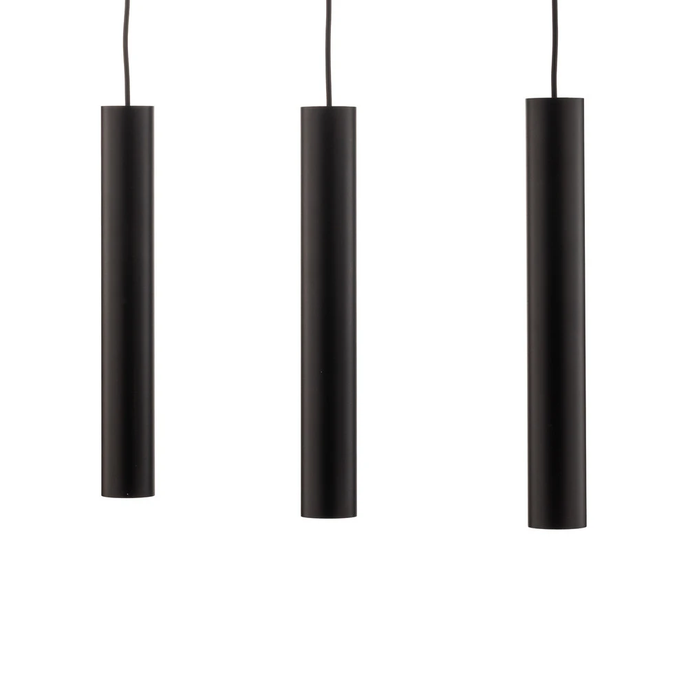 Suspension Eye, noir, à 3 lampes pour plafonds suspendus