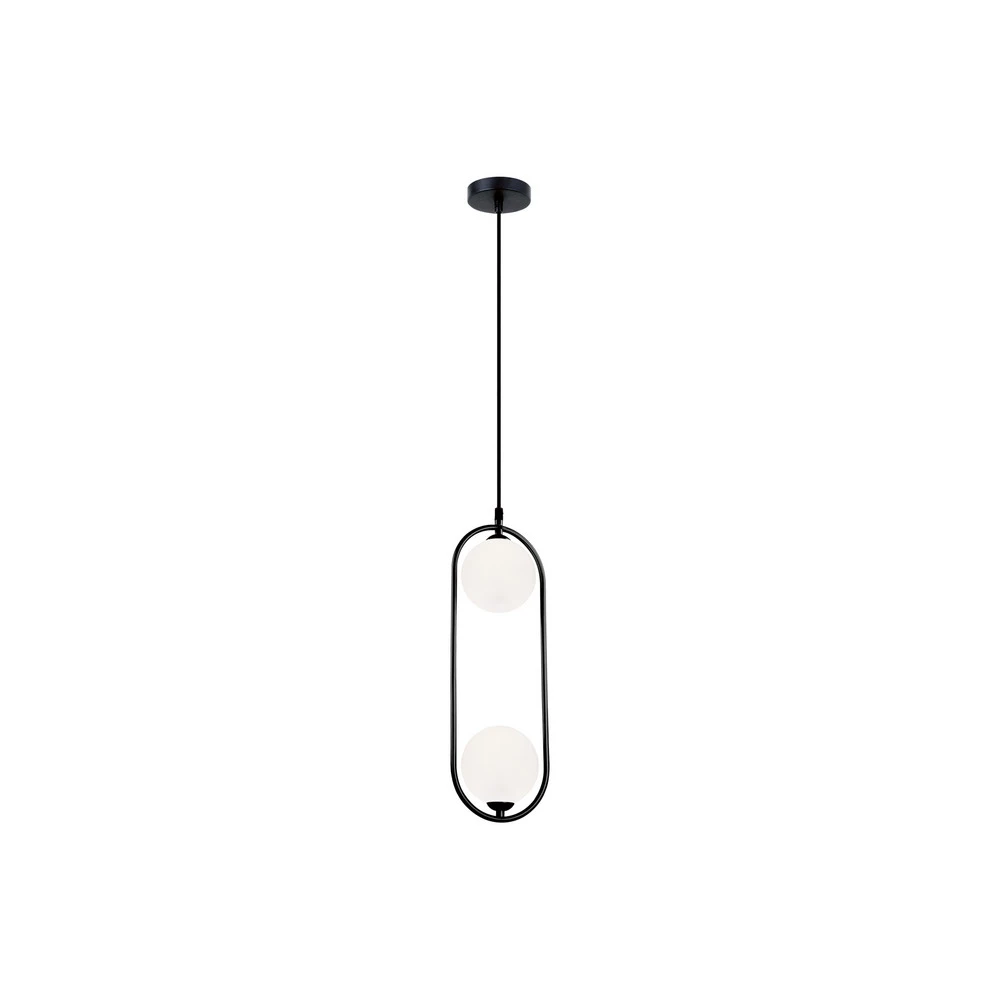Suspension Fancy, à 2 lampes, noire | 4000K | lumière neutre