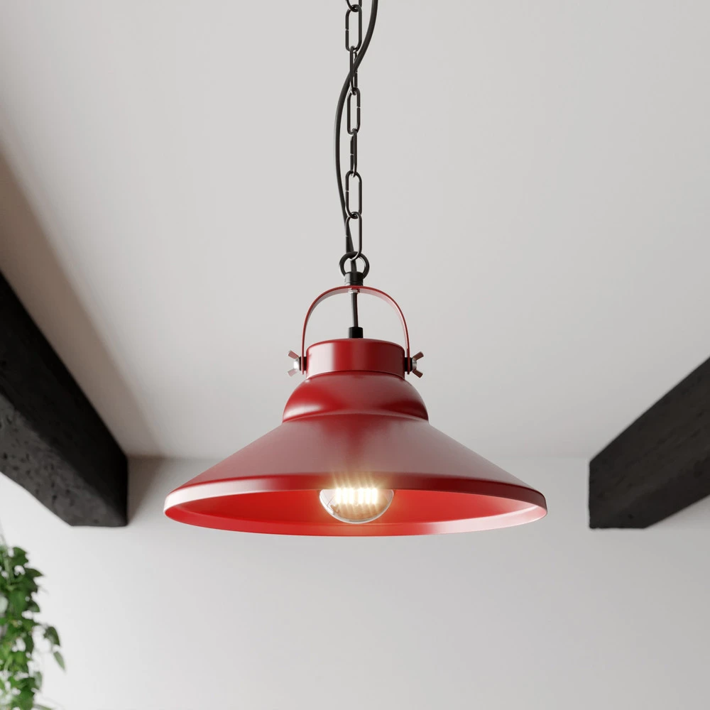Suspension Fer, rouge