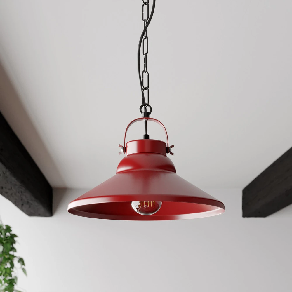 Suspension Fer, rouge