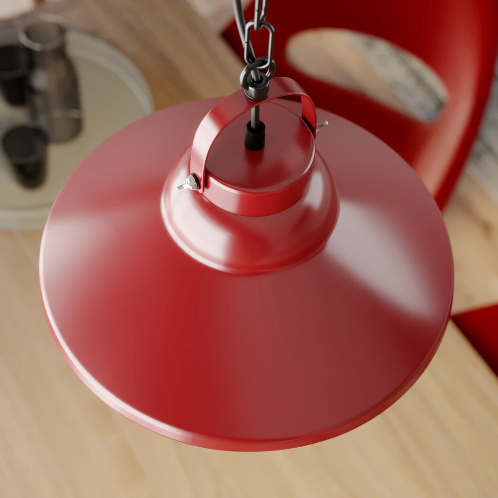 Suspension Fer, rouge