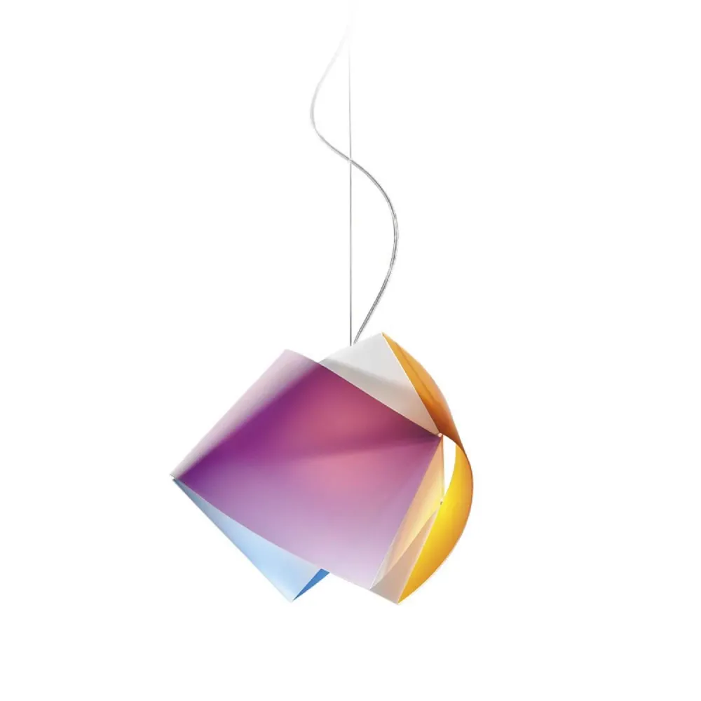 Suspension Gemmy SLAMP équipée de LED pour éclairage. (Carré 30x30cm)