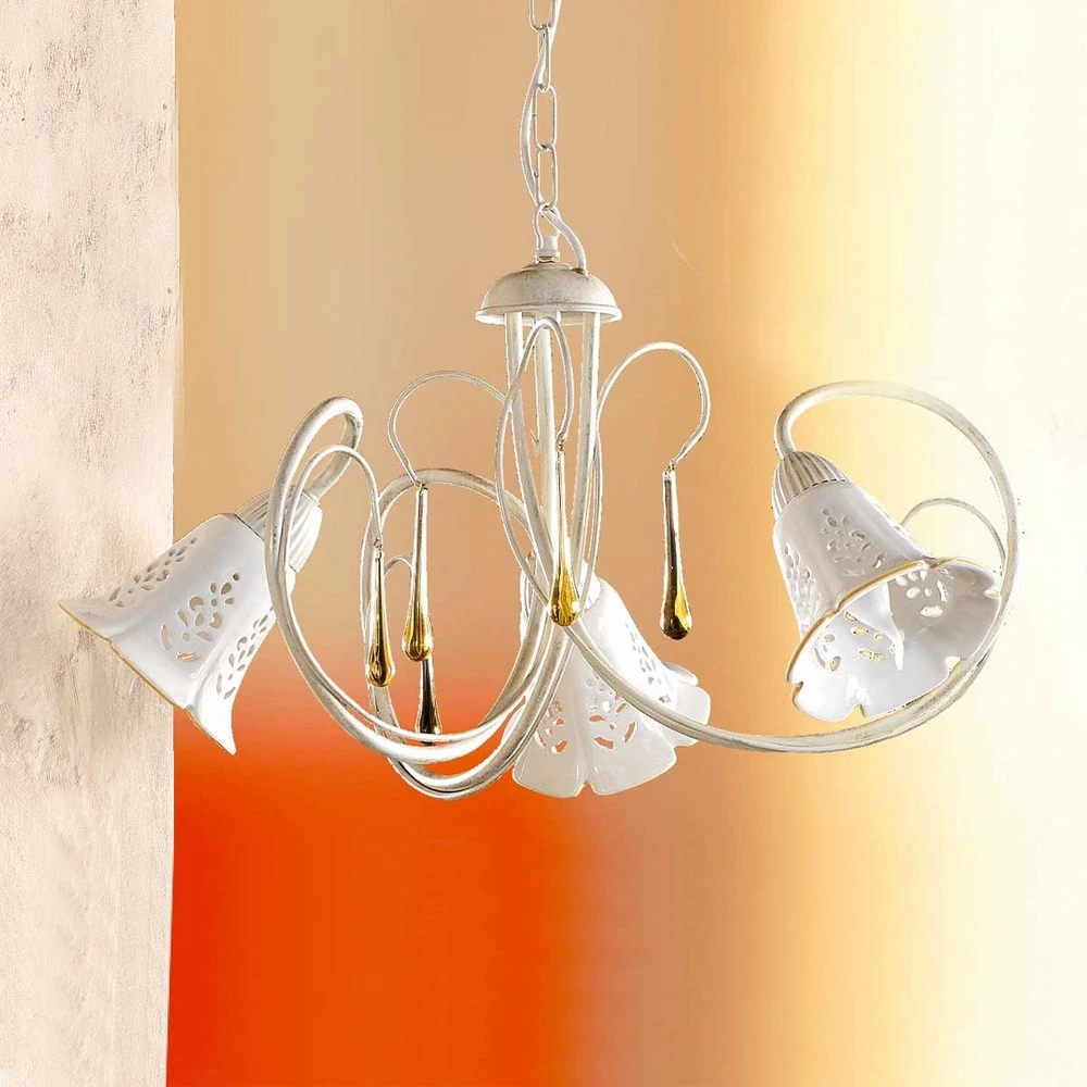 Suspension GOCCE à 3 lampes avec diffuseur opale