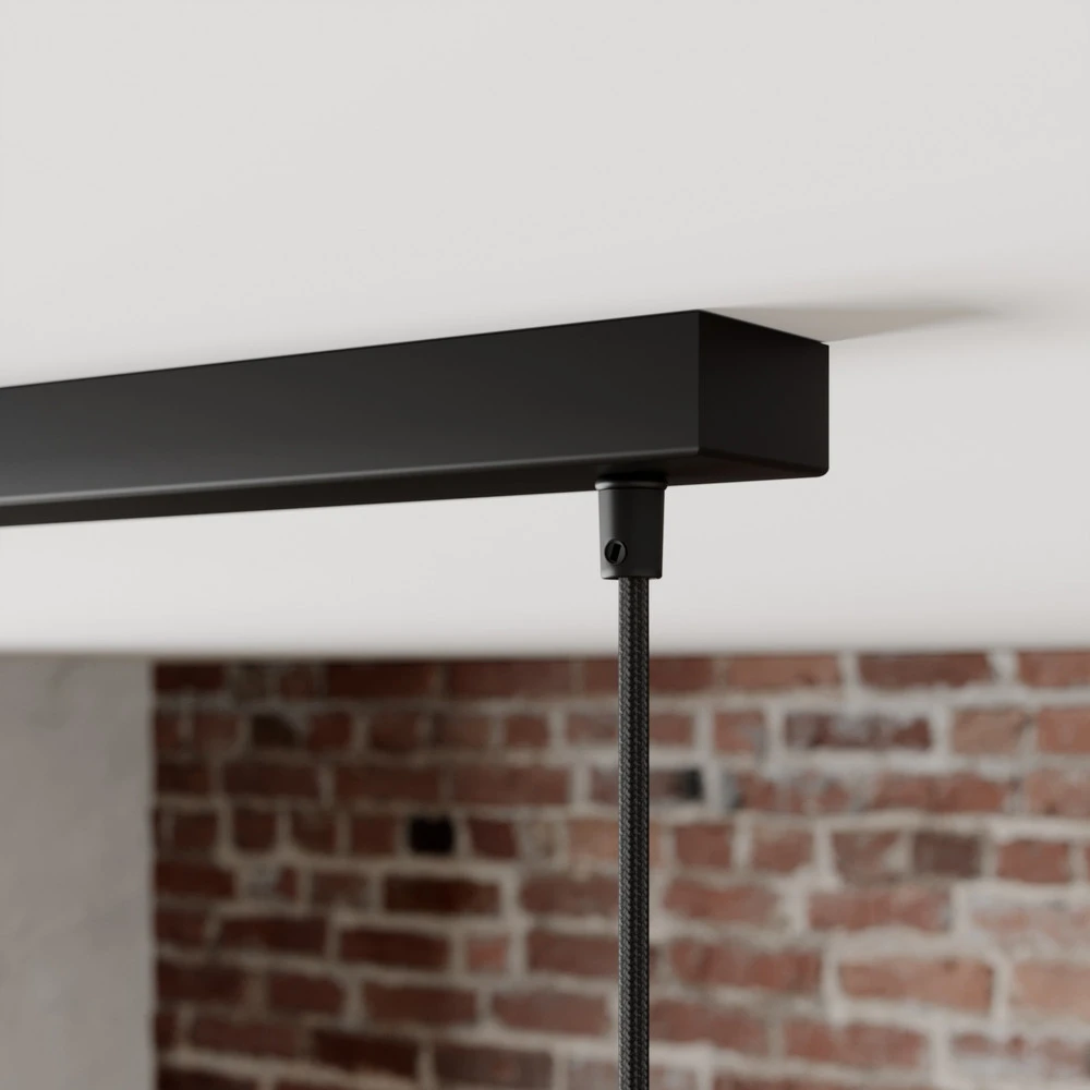 Suspension Jasminka noire-dorée, à 4 lampes avec LED intégrée non remplaçable