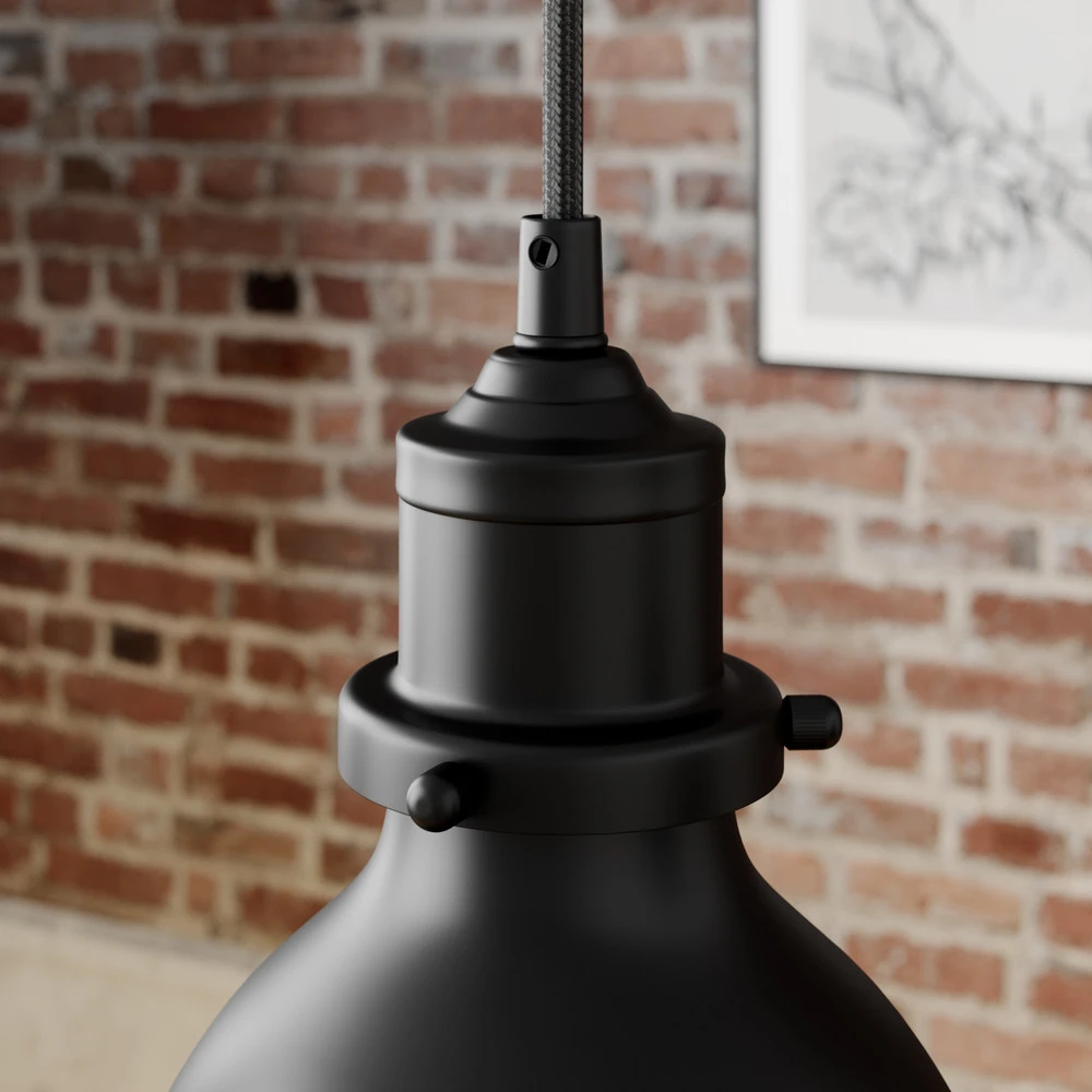 Suspension Jasminka noire-dorée, à 4 lampes avec LED intégrée non remplaçable