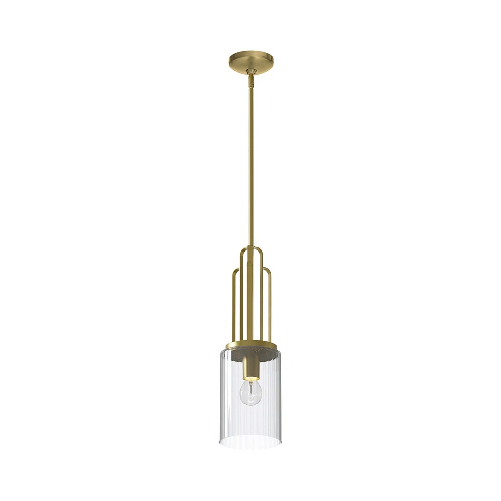 Suspension Kimrose, à 1 lampes, laiton en acrylique dépoli